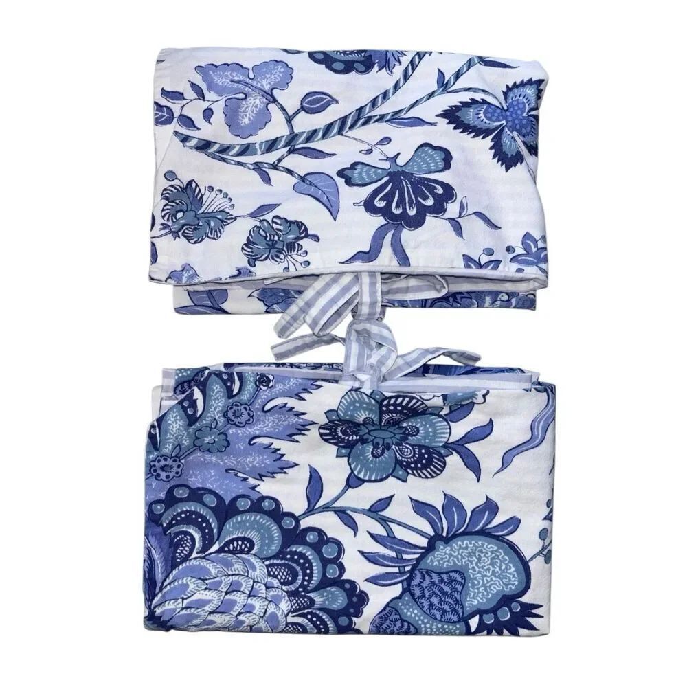 Pottery Barn Marianna Floral Striped STANDARD shams Palampore Medallion